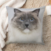 Ragdoll猫のポートレート クッション (ブランケット)