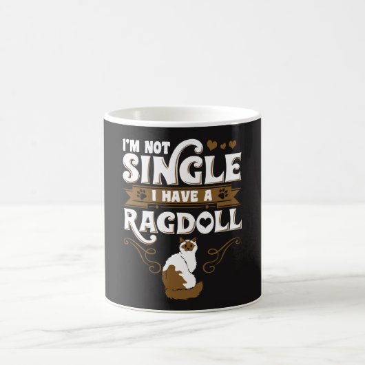 Ragdoll猫の引用文 コーヒーマグカップ (中央)