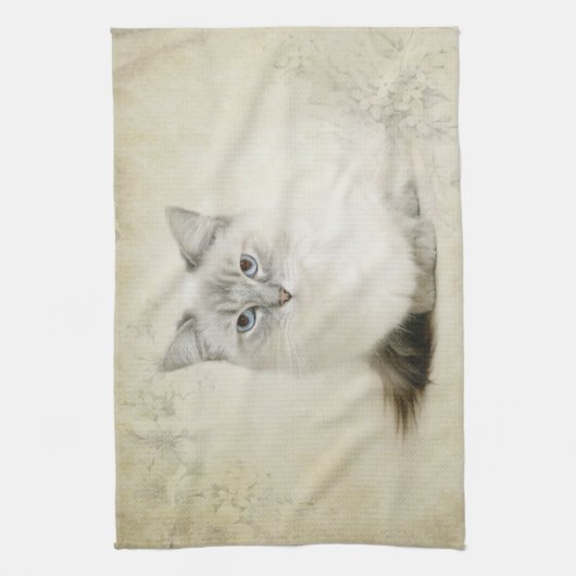 ragdoll猫タオル キッチンタオル (縦)