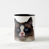 Ragdoll猫 ツートーンマグカップ (中央)