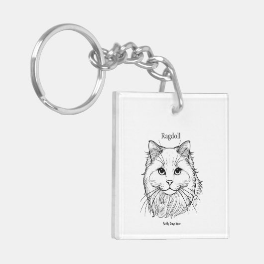 Ragdoll Cat キーホルダー (正面左)