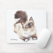 Ragdoll cat by Artist GV Hemmings Mouse pad マウスパッド (マウス)