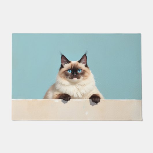 Ragdoll Cat Doormat Art ドアマット (正面)