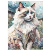 Ragdoll Cat in English Garden クリップボード (裏面)