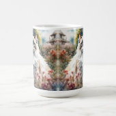 Ragdoll Cat in English Garden コーヒーマグカップ (中央)