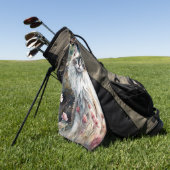 Ragdoll Cat in English Garden ゴルフタオル (グリーン)