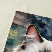 Ragdoll Cat in English Garden ビーチタオル (インサイチュ)