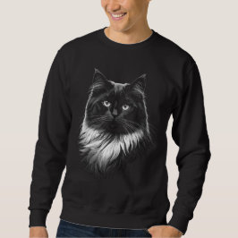 Ragdoll Cat Men's Black Sweatshirt スウェットシャツ