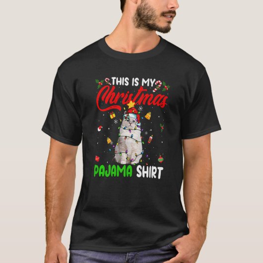 Ragdoll Cat  This Is My Christmas Pajama  Xmas Tシャツ (正面)