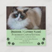 Ragdoll Cattery Customizable Cat Breeder スクエア名刺 (正面)