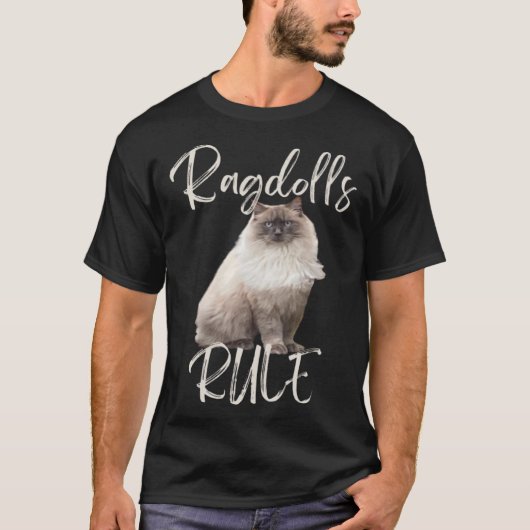 Ragdolls Rule Ragdoll Cat Owner Tシャツ (正面)