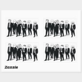 Rage集団四角形ステッカー 長方形シール (シート)