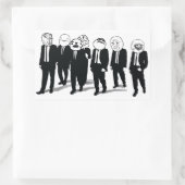 Rage集団四角形ステッカー 長方形シール (バッグ)