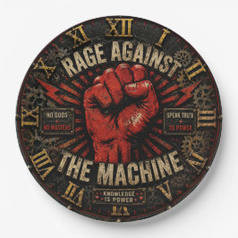 Rage Against the Machine Protest Art ペーパープレート