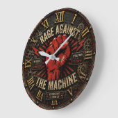 Rage Against the Machine Protest Art ラージ壁時計 (傾斜)