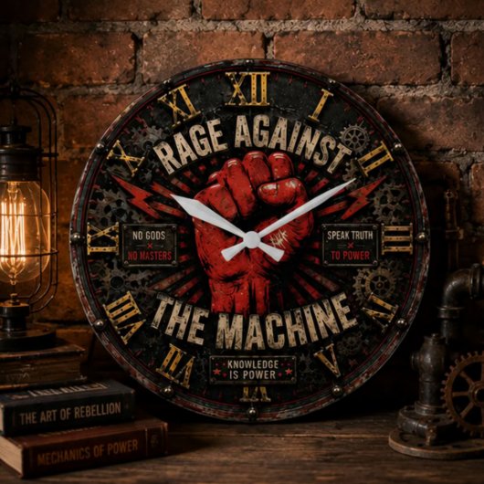 Rage Against the Machine Protest Art ラージ壁時計