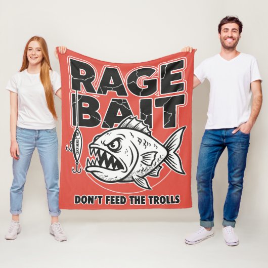Rage Bait, Don’t Feed The Trolls フリースブランケット (インサイチュ)