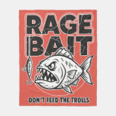 Rage Bait, Don’t Feed The Trolls フリースブランケット (正面)