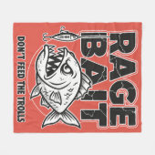 Rage Bait, Don’t Feed The Trolls フリースブランケット (正面(横))