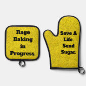 Rage Baking Oven Mitt and Pot Holder Set 鍋つかみ&鍋敷きセット (正面)