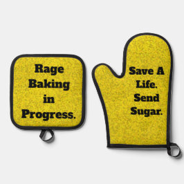 Rage Baking Oven Mitt and Pot Holder Set 鍋つかみ&鍋敷きセット