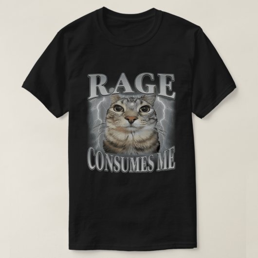 Rage Consumes Me Cat Meme Tシャツ (デザイン正面)