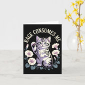 Rage Consumes Me Cute Kitten  カード (黄色い花)