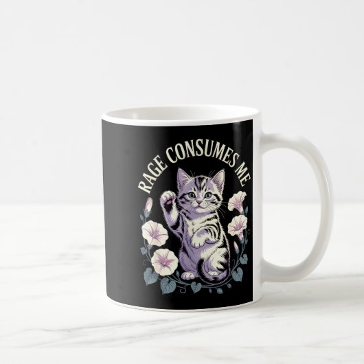 Rage Consumes Me Cute Kitten  コーヒーマグカップ (右)