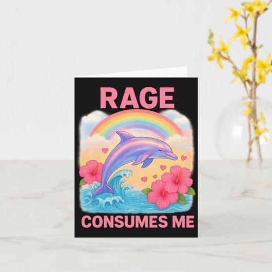 Rage Consumes Me Dolphin カード (黄色い花)