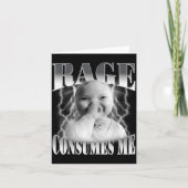 Rage Consumes Me Funny Ai Baby Holding Laugh Brain カード (正面)