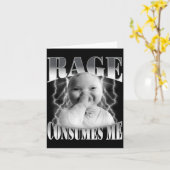 Rage Consumes Me Funny Ai Baby Holding Laugh Brain カード (黄色い花)