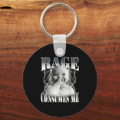 Rage Consumes Me Funny Ai Baby Holding Laugh Brain キーホルダー (正面)