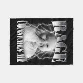 Rage Consumes Me Funny Ai Baby Holding Laugh Brain フリースブランケット (正面(横))