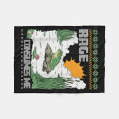 Rage Consumes Me Ugly Christmas Sweaters Funny Fro フリースブランケット (正面(横))