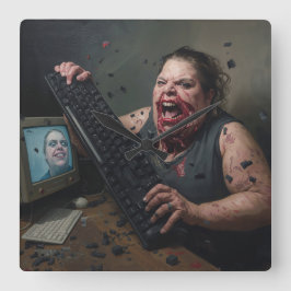 Rage Error: System Failure - Ctrl Alt Delirium スクエア壁時計