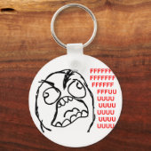 rage face rage comic meme lol rofl キーホルダー (正面)