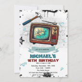 Rage Room birthday party invitation 招待状 (正面)