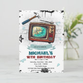 Rage Room birthday party invitation 招待状 (スタンド正面)