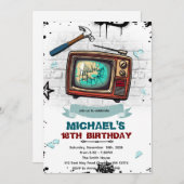 Rage Room birthday party invitation 招待状 (正面/裏面)