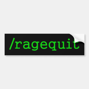 Ragequitのゲーマー バンパーステッカー