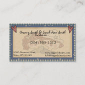 Raggedyハート初期のカントリー名刺 名刺 (裏面)