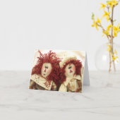 Raggedy人形のメッセージカード カード (黄色い花)