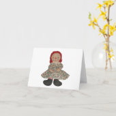 Raggedy人形 カード (黄色い花)