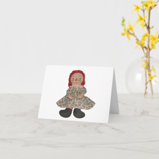 Raggedy人形 カード (黄色い花)