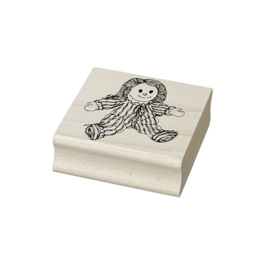 raggedy doll art stamp ラバースタンプ (スタンプ)