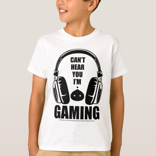 Ragnarok Poring Gamer Meme Tee – Can’t Hear You I’ Tシャツ (正面)