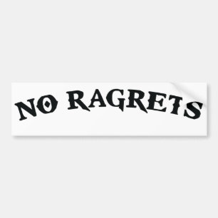 Ragrets Mispelledは入れ墨を後悔しません バンパーステッカー