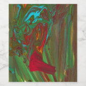 Rags To Riches 1 Bold Abstract Wine Bottle Label ワインラベル (シングルラベル)