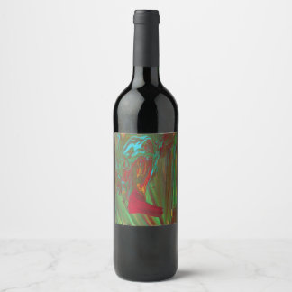 Rags To Riches 1 Bold Abstract Wine Bottle Label ワインラベル