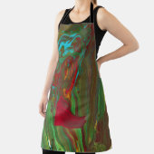 Rags To Riches 1 Bold Red Green Abstract Apron エプロン (インサイチュ)